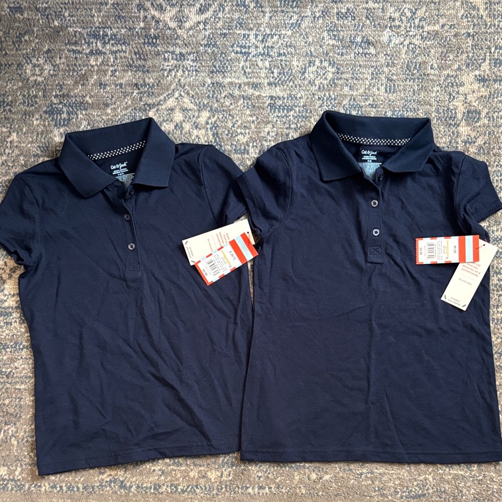 CAT & JACK girl’s polos - small AND medium